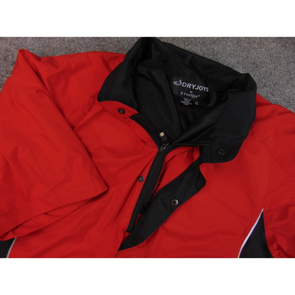 DryJoys FootJoy Sweater Mens XL Red Black Golf Pullover‎ Jacket XL
